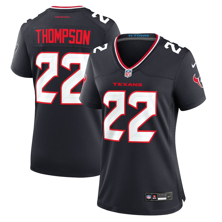 Josh Thompson 22 Houston Texans Team Game Navy NFL Jersey Women's