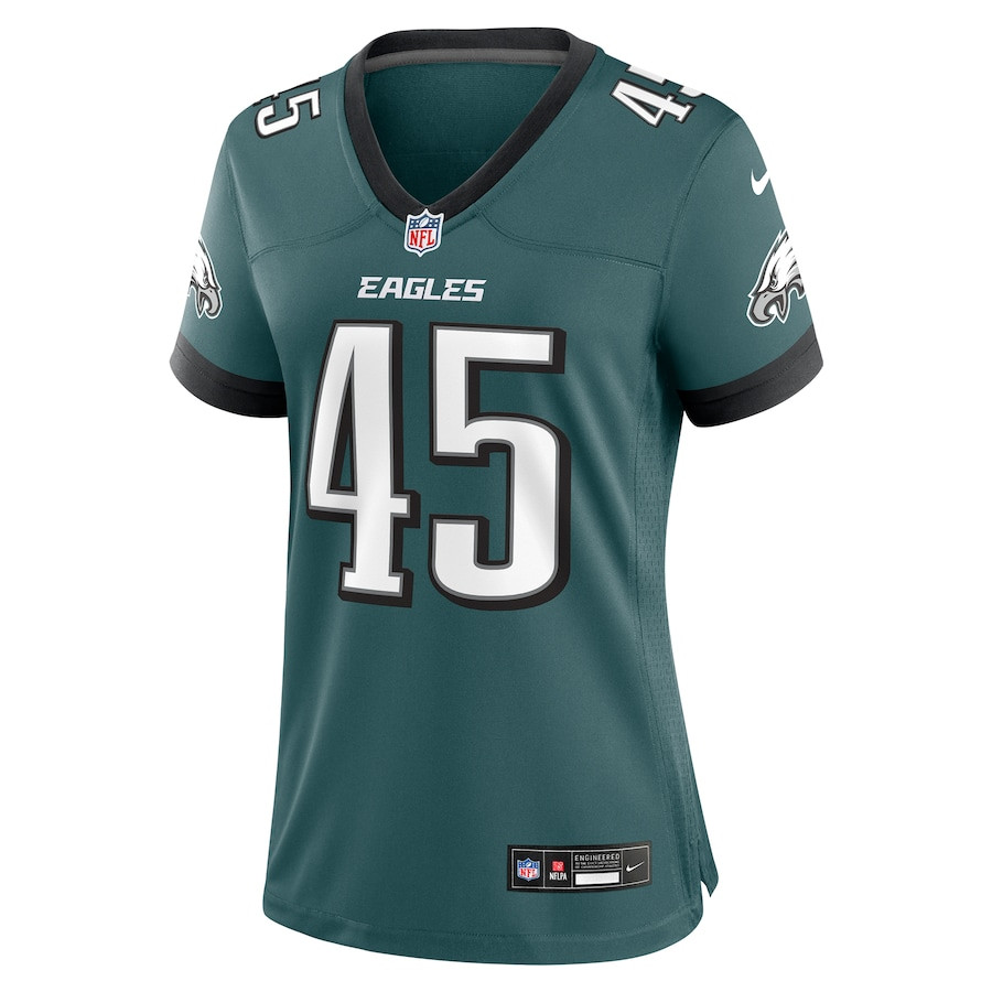 Devin White 45 Philadelphia Eagles Game Midnight Green NFL Jersey Women's
