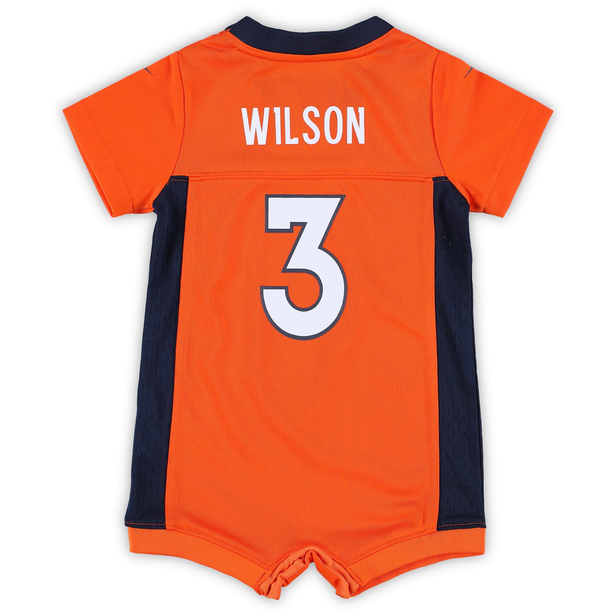 Newborn Infant Denver Broncos Russell Wilson Orange Game Romper NFL Jersey Men's