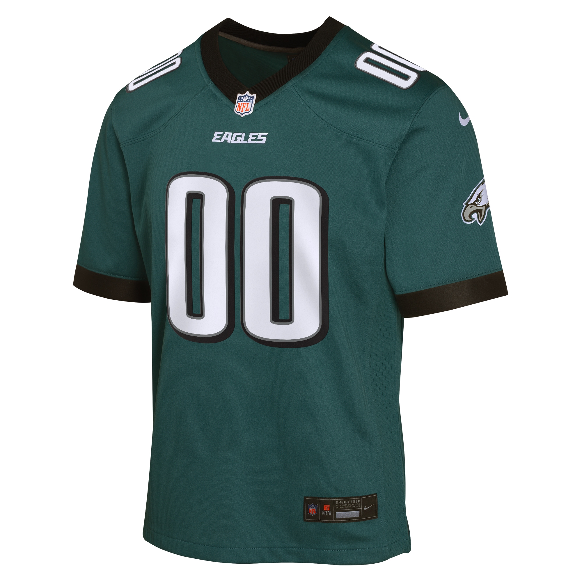 Philadelphia Eagles Midnight Green Custom Game NFL Jersey Youth