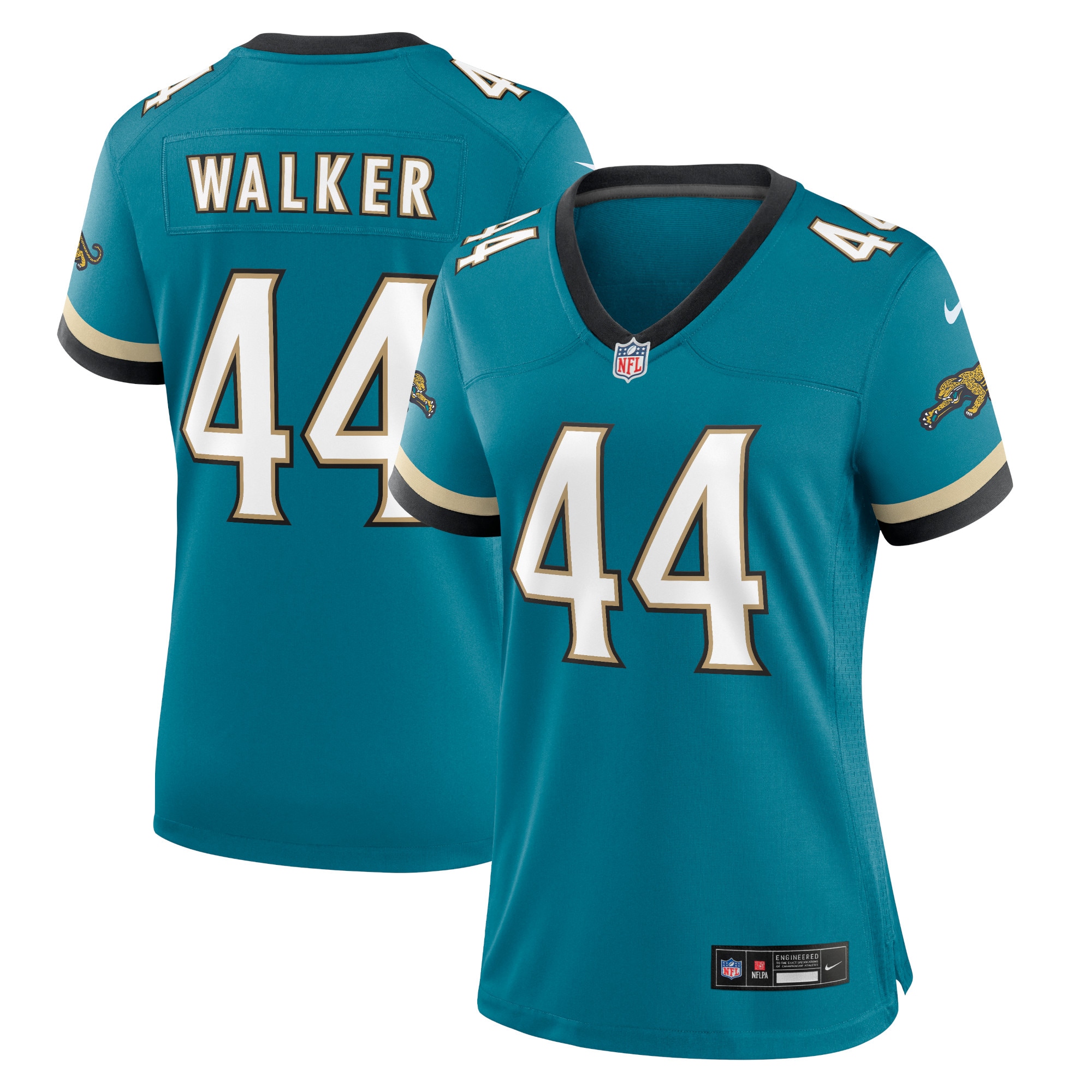 Jacksonville Jaguars Travon Walker Teal Prowler Throwback Game NFL Jersey Women's