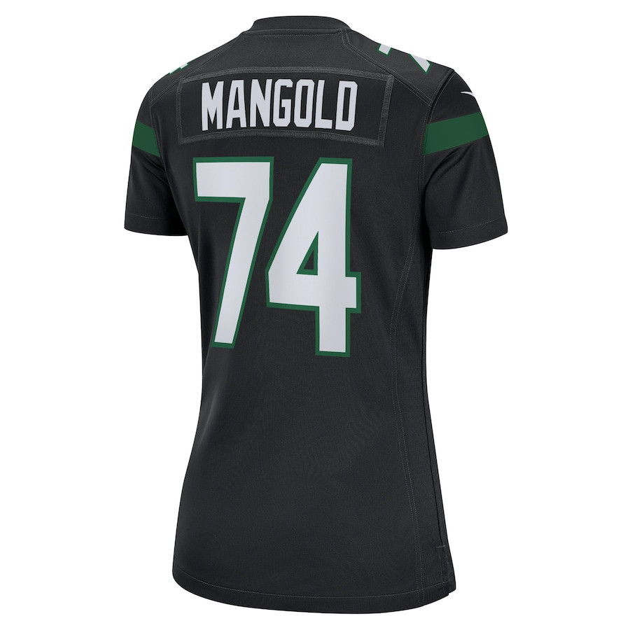 Nick Mangold 74 New York Jets Retired Black NFL Jersey Women's