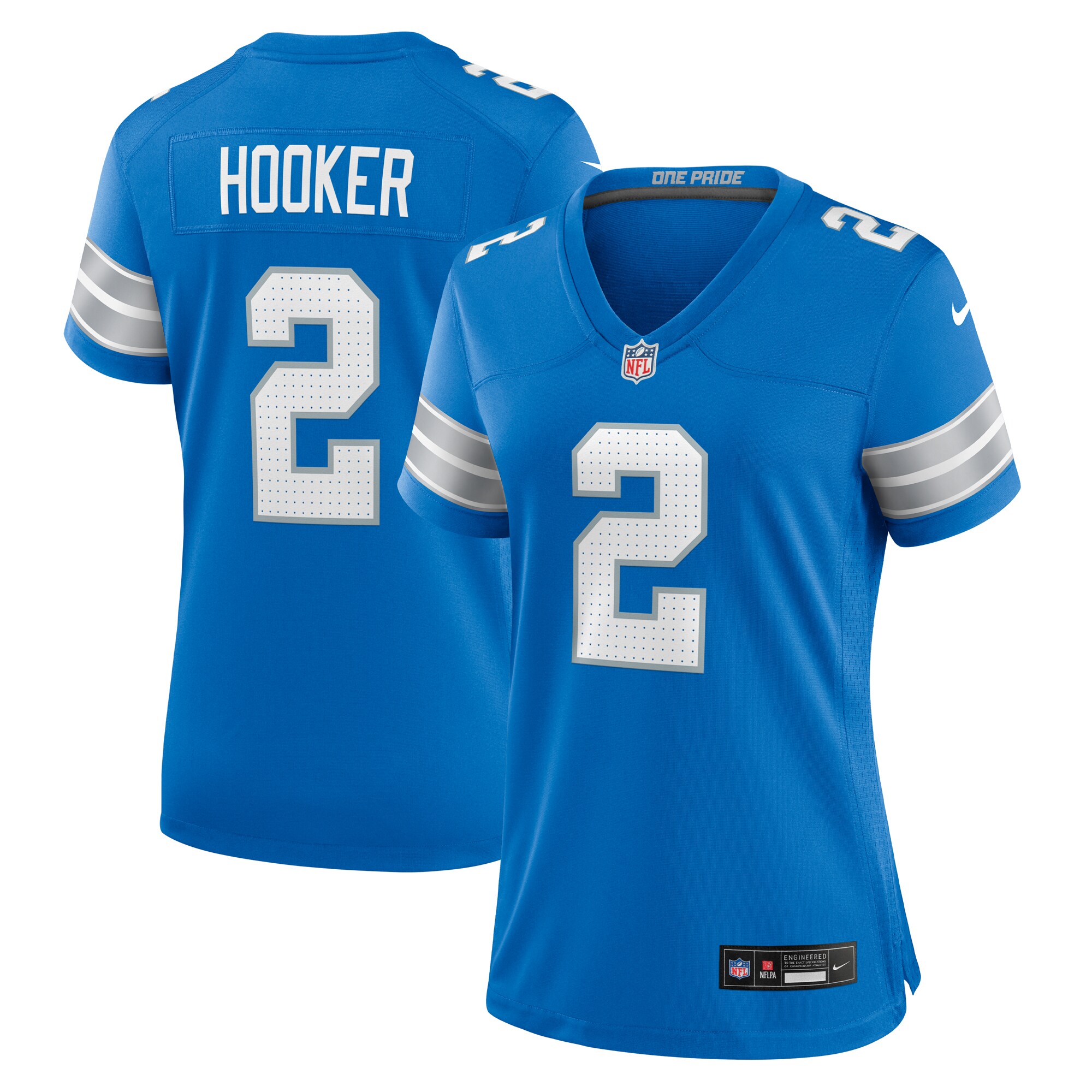Detroit Lions Hendon Hooker Blue Team Game NFL Jersey Women's