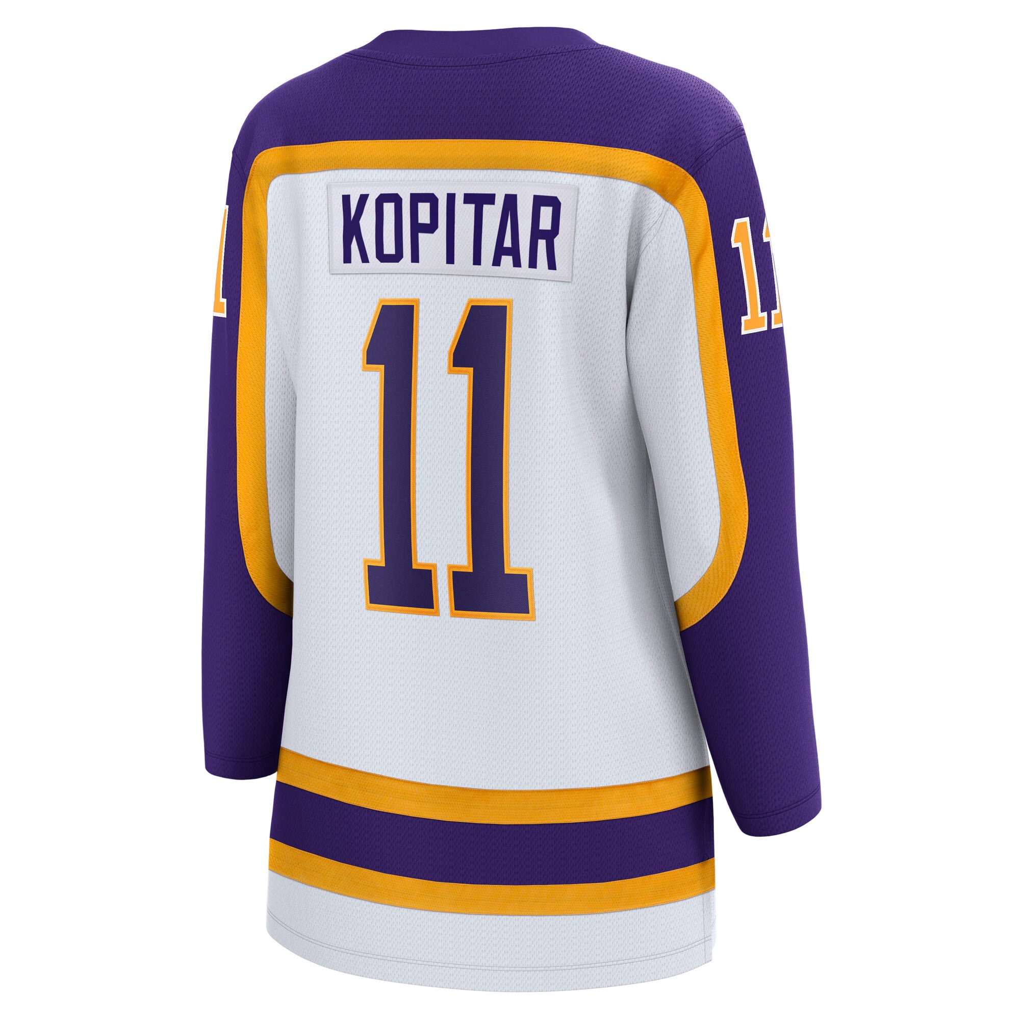 Los Angeles Kings Anze Kopitar White Special Edition 2.0 Breakaway Captain's Patch NHL Jersey Women's