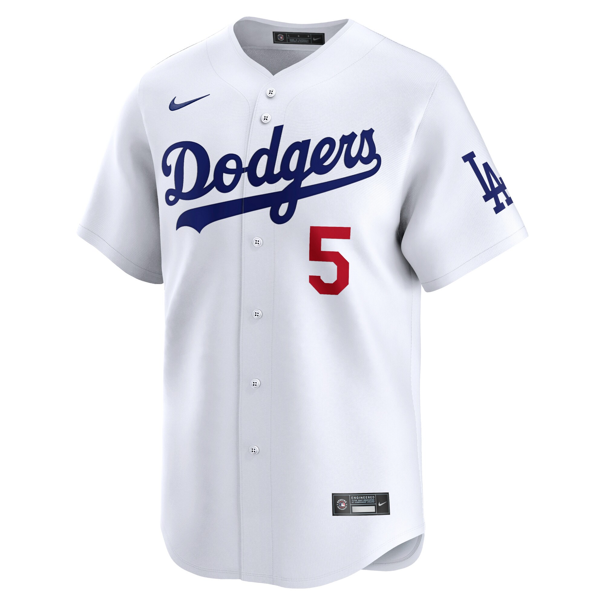 Los Angeles Dodgers Freddie Freeman White Home Limited Player MLB Jersey Men's