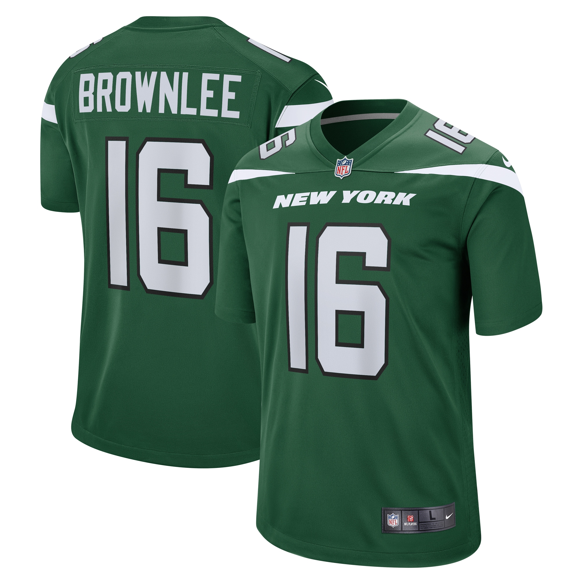 New York Jets Jason Brownlee Gotham Green Game NFL Jersey Men's