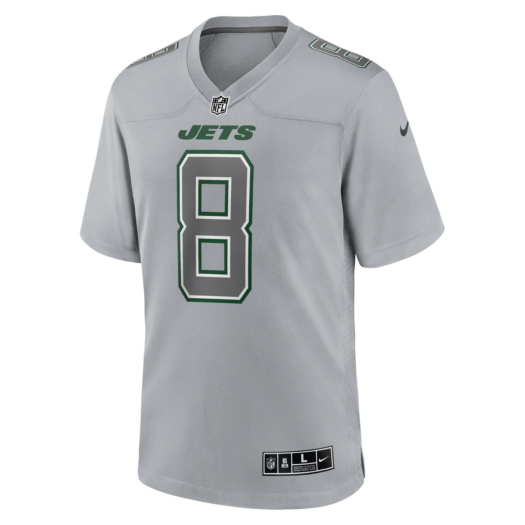 New York Jets Aaron Rodgers Heather Gray Atmosphere Fashion Game NFL Jersey Men's
