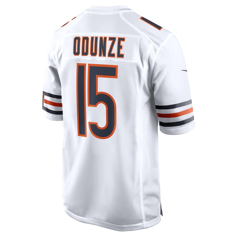 Rome Odunze 15 Chicago Bears Game White NFL Jersey Men's