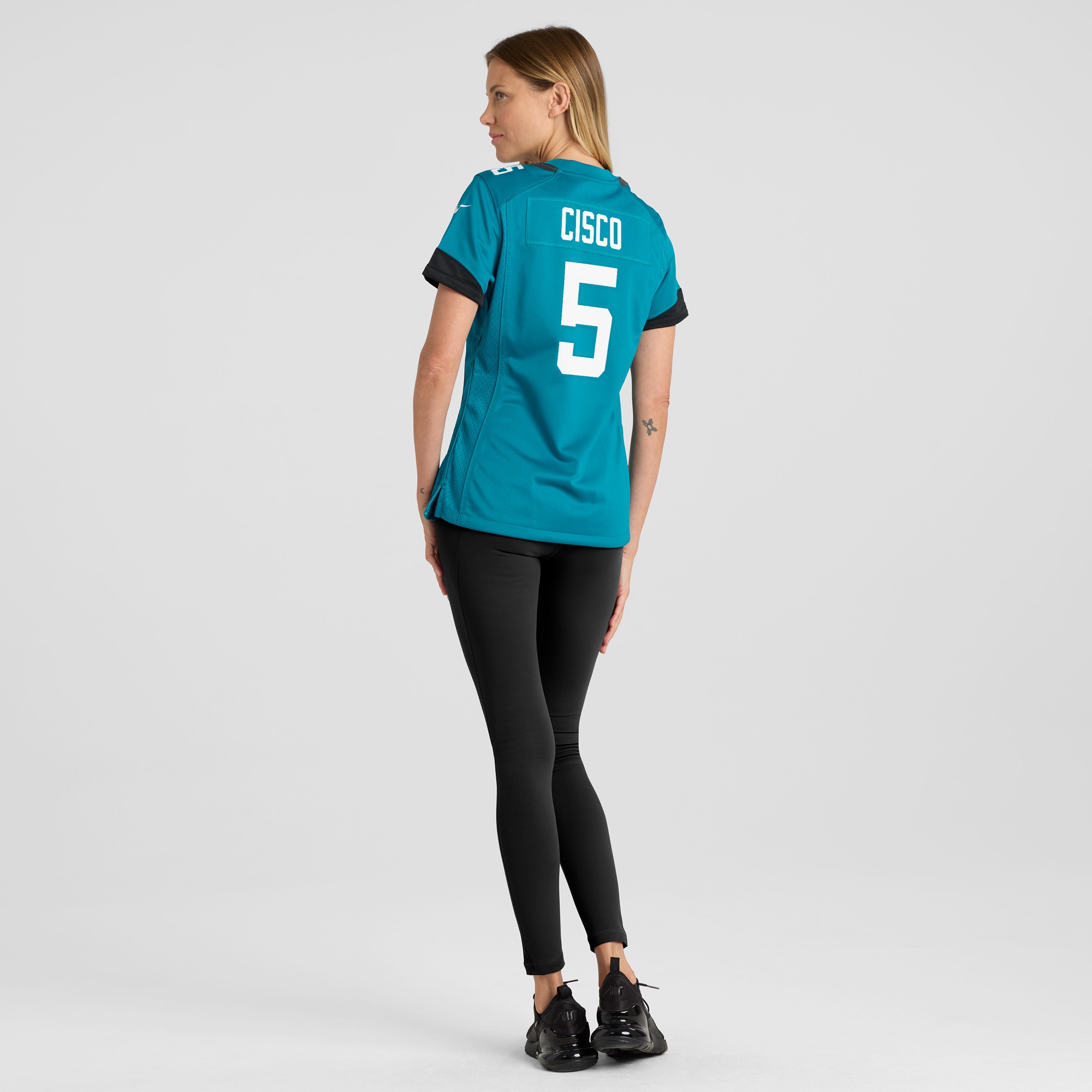 Jacksonville Jaguars Andre Cisco Teal Game Player NFL Jersey Women's