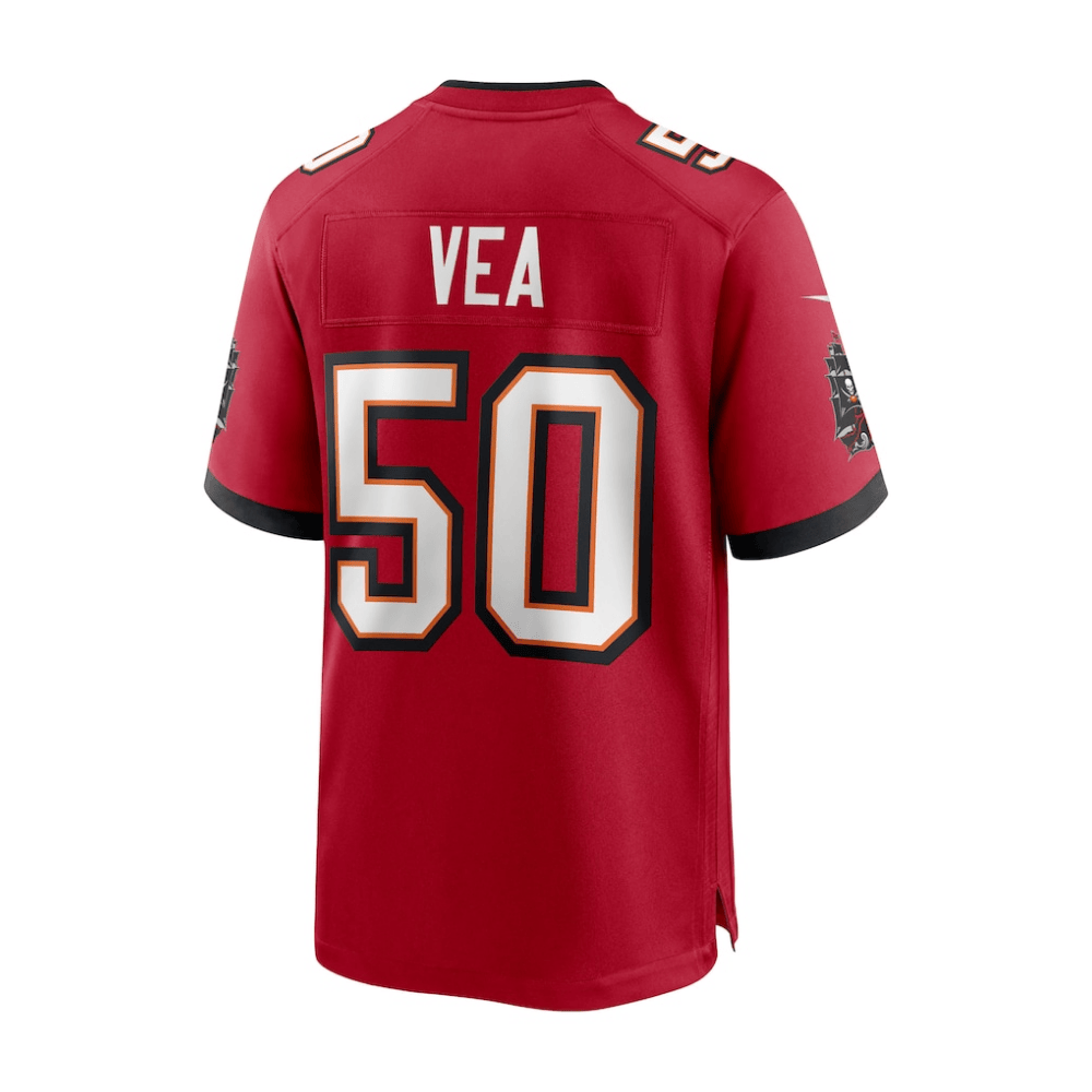 Vita Vea 50 Tampa Bay Buccaneers 2025 Pro Bowl Patch Game Red NFL Jersey Men's