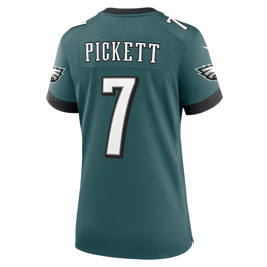 Kenny Pickett 7 Philadelphia Eagles Team Game Midnight Green NFL Jersey Women's