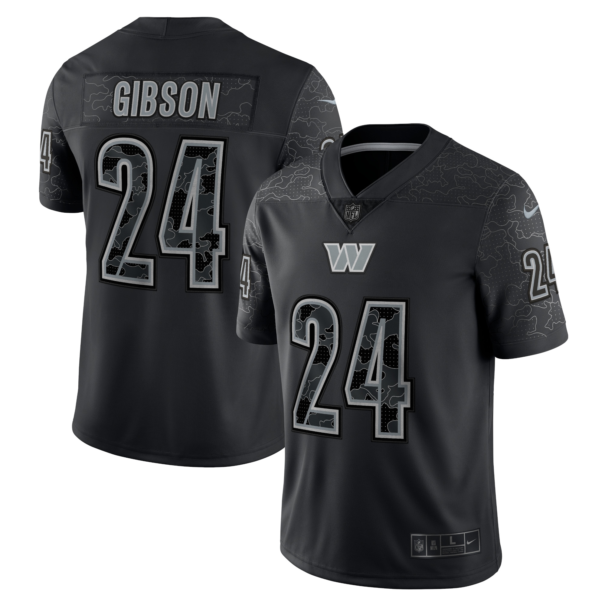 Washington Commanders Antonio Gibson Black RFLCTV Limited NFL Jersey Men's
