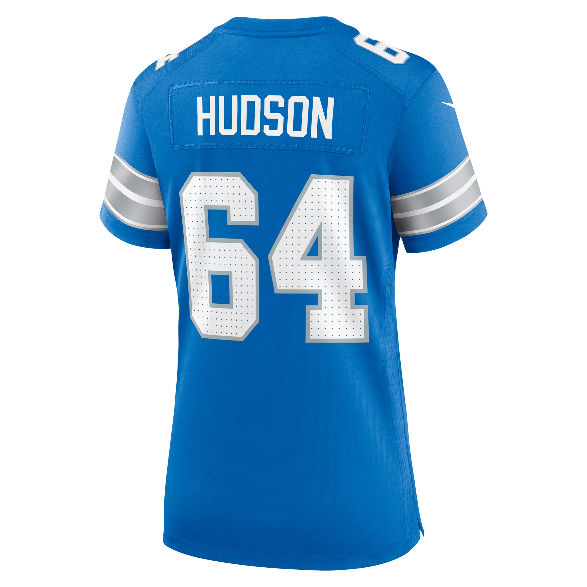 Detroit Lions Bryan Hudson Blue Game NFL Jersey Women's