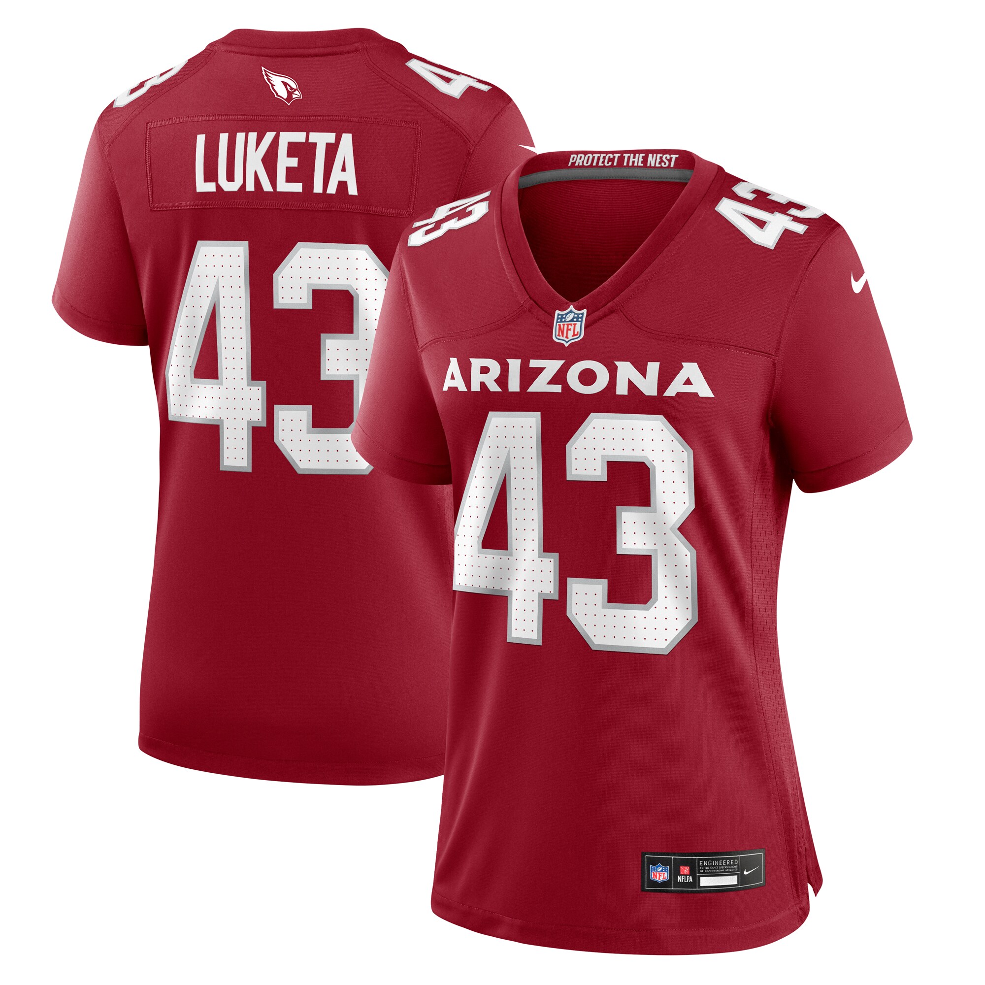 Arizona Cardinals Jesse Luketa Cardinal Game NFL Jersey Women's