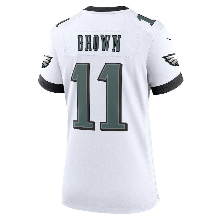 A.J. Brown 11 Philadelphia Eagles Game White NFL Jersey Women's