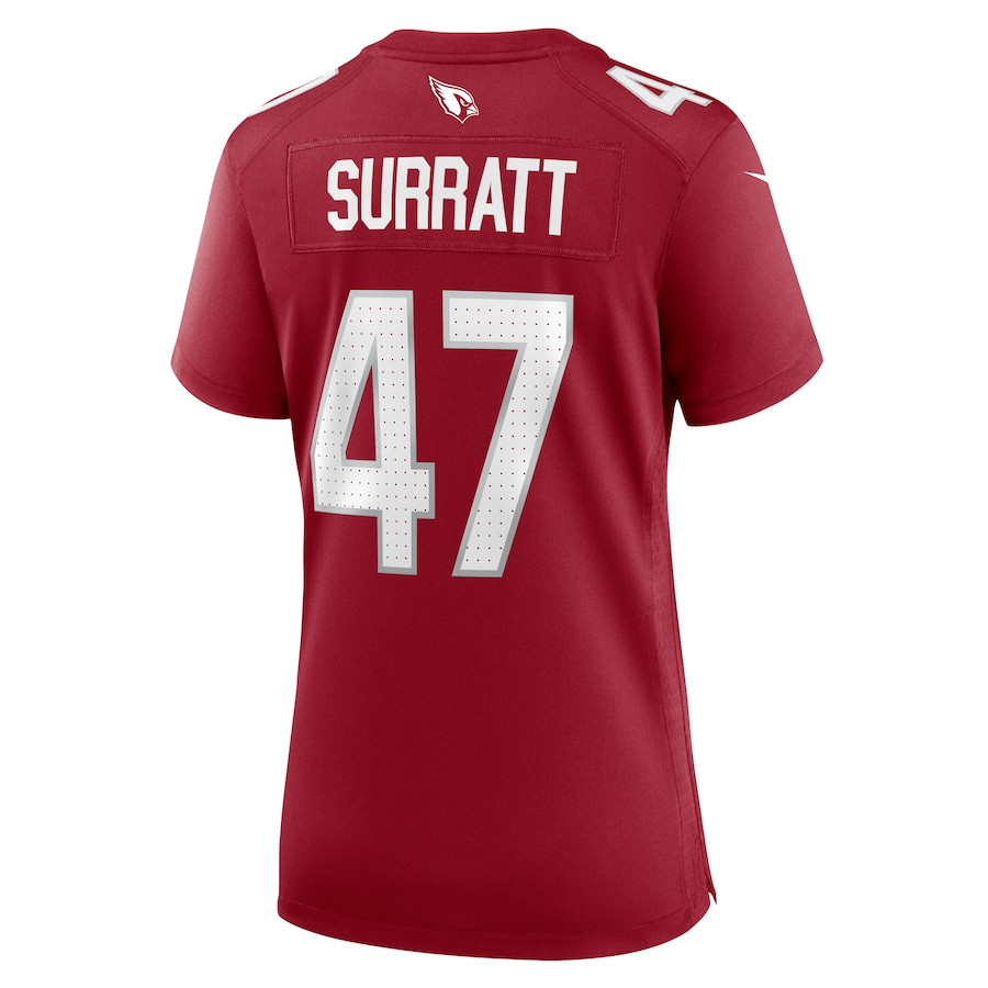 Sage Surratt 47 Arizona Cardinals Game Cardinal NFL Jersey Women's