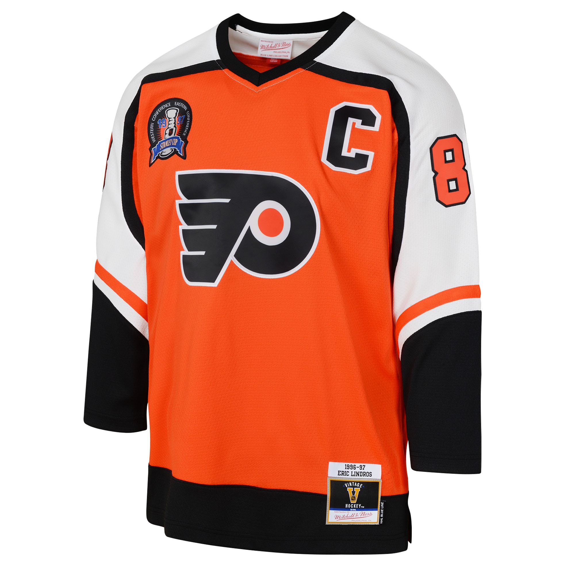 Philadelphia Flyers Eric Lindros Outerstuff Orange Power Play 2.0 Player with Captain Patch NHL Jersey Youth