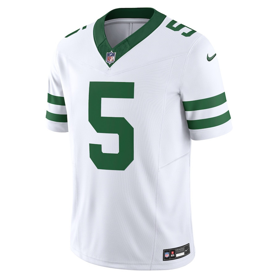 Garrett Wilson 5 New York Jets Alternate Vapor F.U.S.E. Limited Legacy White NFL Jersey Men's