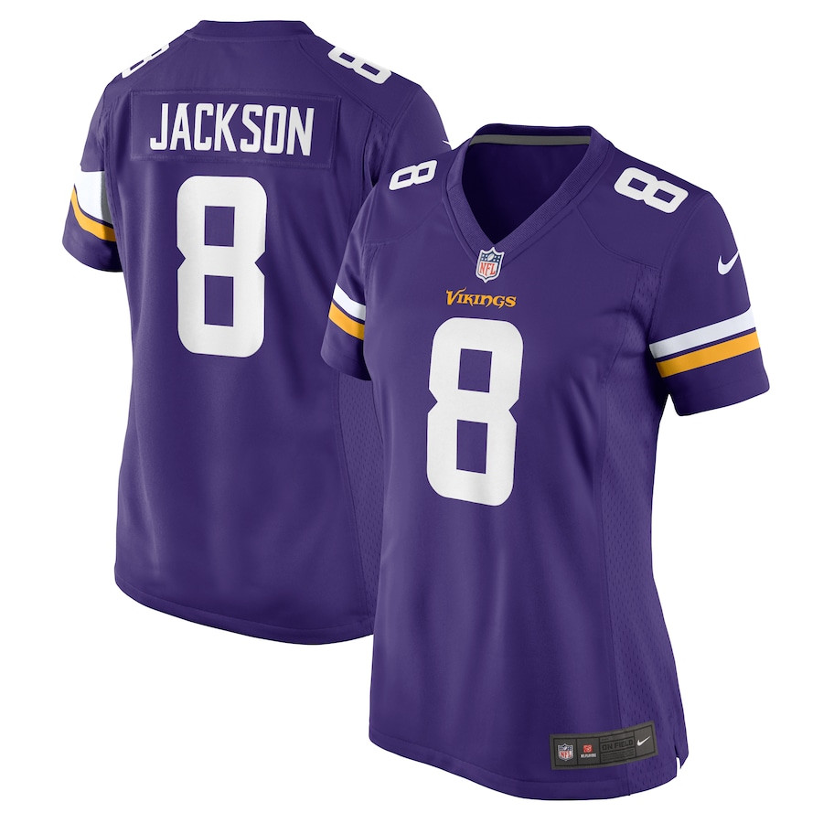 Trishton Jackson 8 Minnesota Vikings Game Purple NFL Jersey Women's