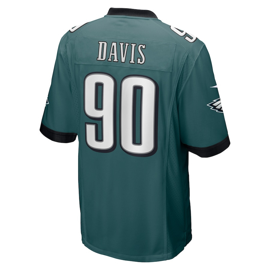 Jordan Davis 90 Philadelphia Eagles Game Green NFL Jersey Men's