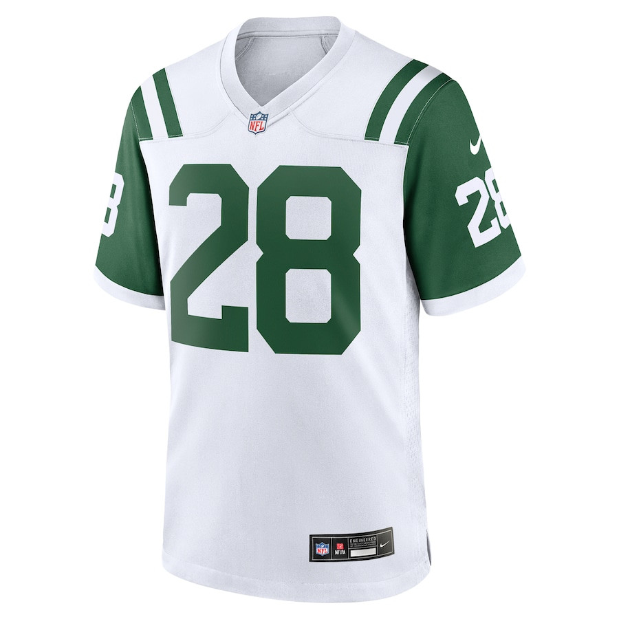 Curtis Martin 28 New York Jets Classic Alternate Retired Player Game White NFL Jersey Men's