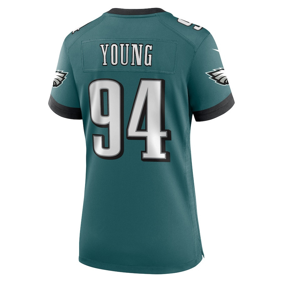 Byron Young #94 Philadelphia Eagles Super Bowl LIX Midnight Green NFL Jersey Women's