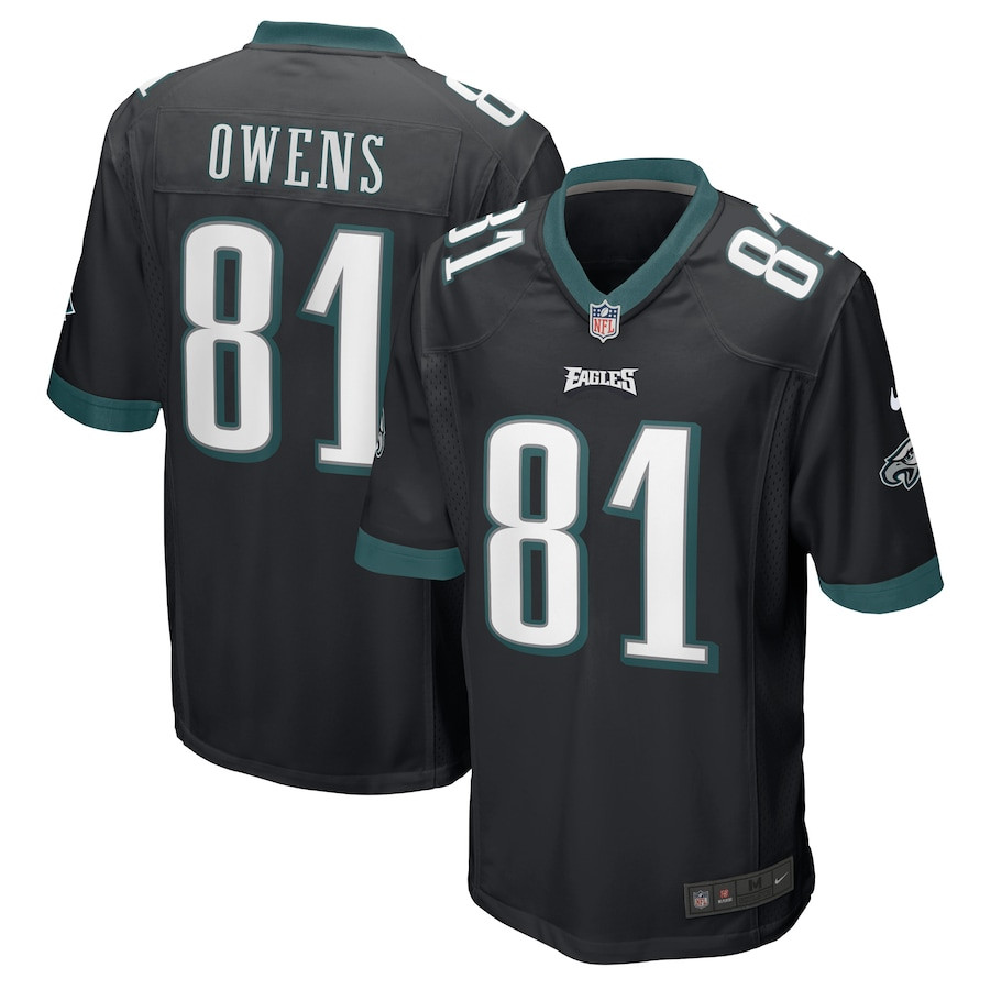 Terrell Owens 81 Philadelphia Eagles Retired Black NFL Jersey Men's
