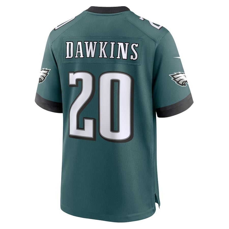 Brian Dawkins 20 Philadelphia Eagles Team Game Midnight Green NFL Jersey Men's