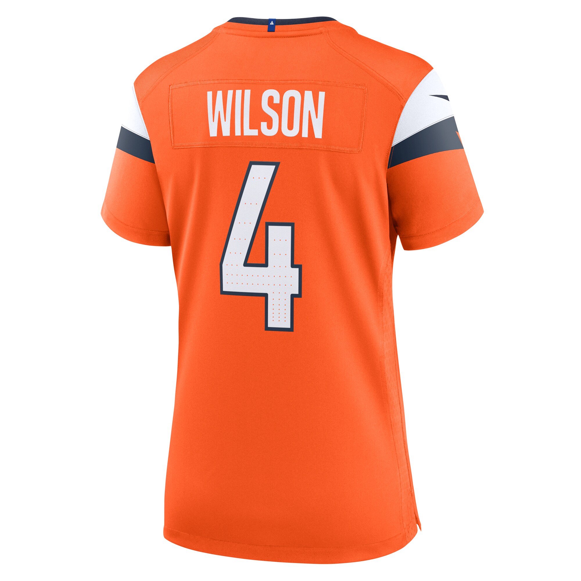 Denver Broncos Zach Wilson Orange Team Game NFL Jersey Women's