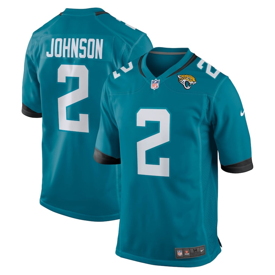 D'Ernest Johnson 2 Jacksonville Jaguars Team Game Teal NFL Jersey Men's