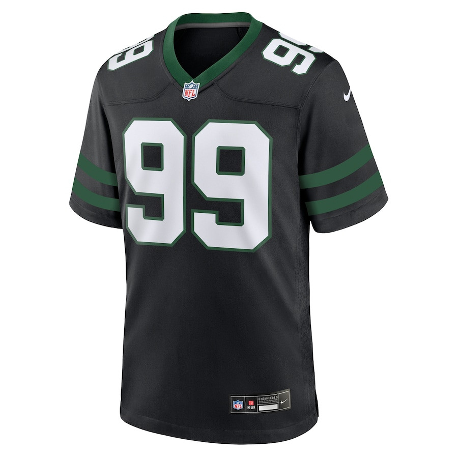 Will McDonald IV 99 New York Jets Alternate Game Legacy Black NFL Jersey Men's