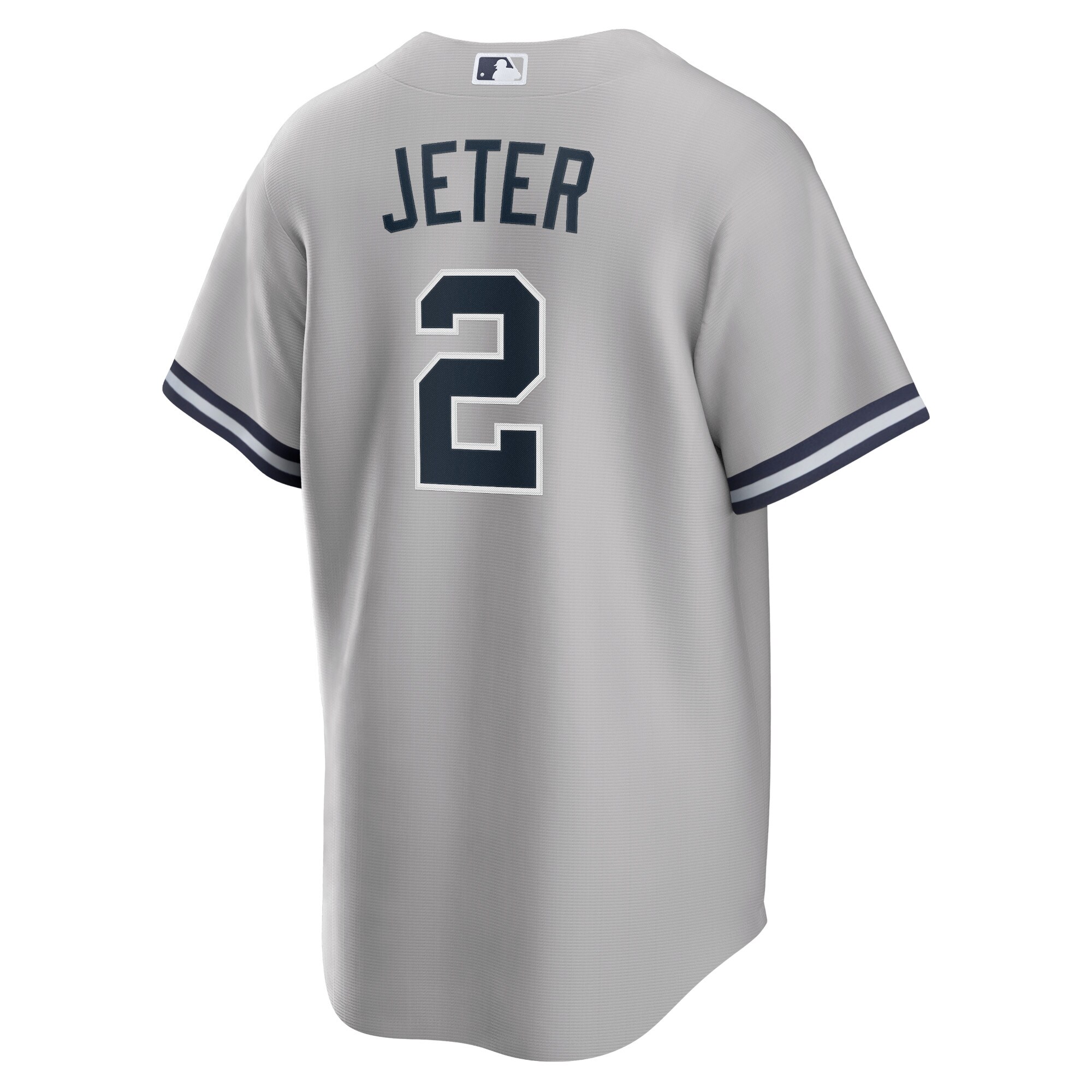 New York Yankees Derek Jeter Gray Big Tall Road Player MLB Jersey Men's