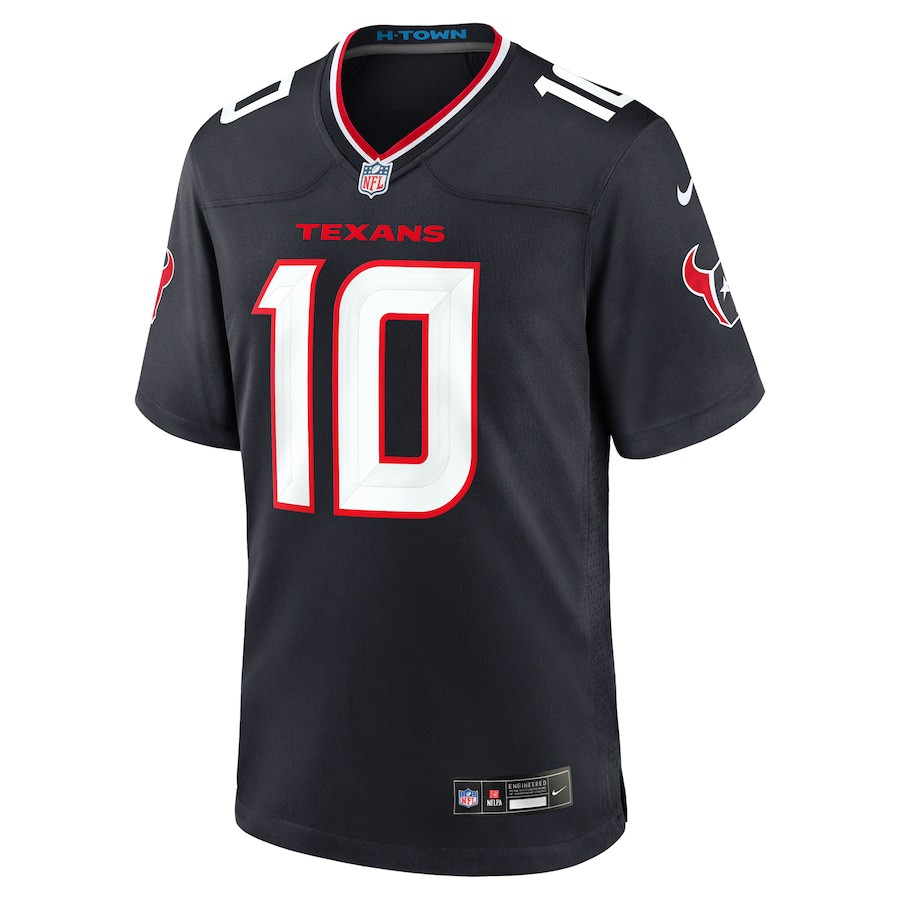 Davis Mills 10 Houston Texans Team Game Navy NFL Jersey Men's