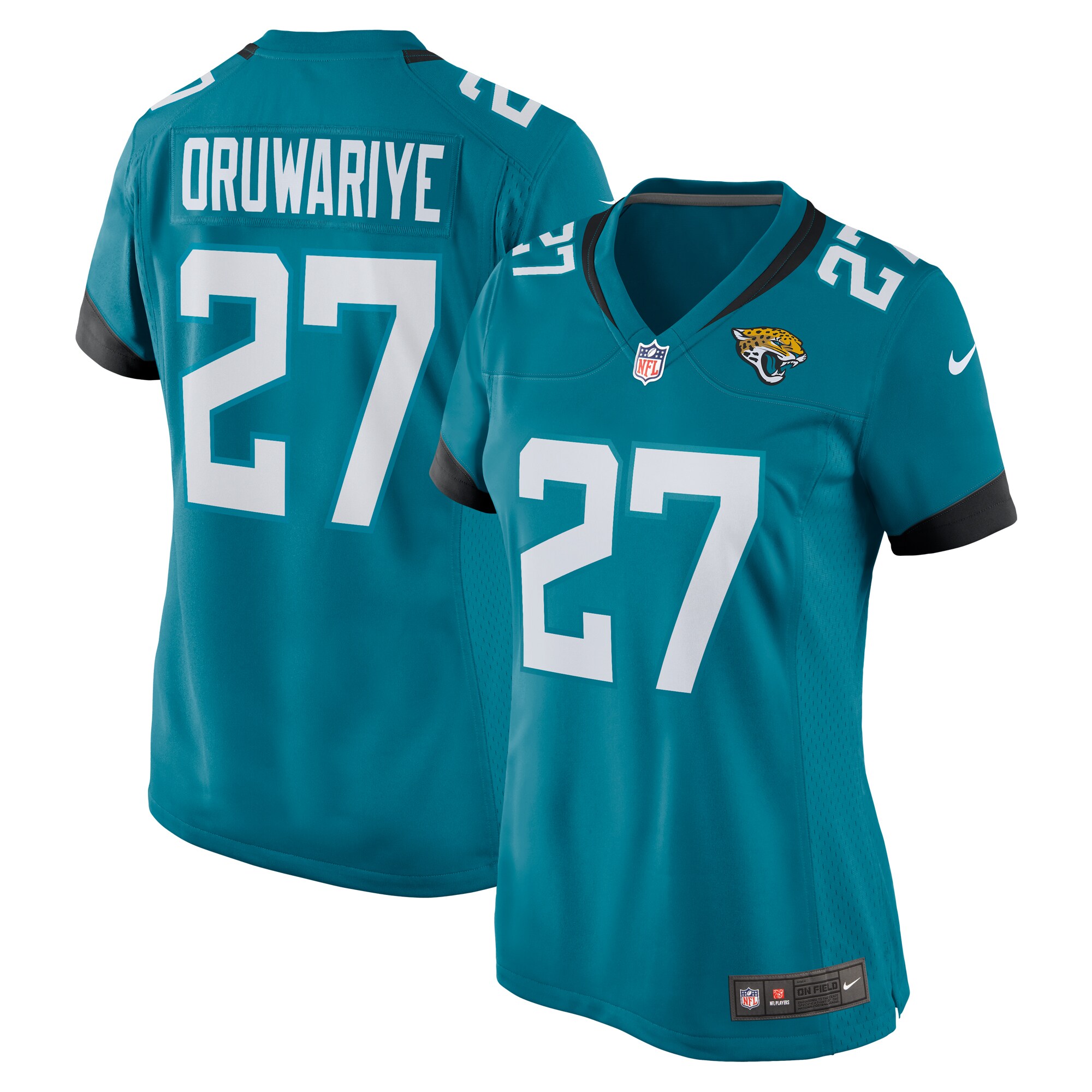 Jacksonville Jaguars Amani Oruwariye Teal Game NFL Jersey Women's