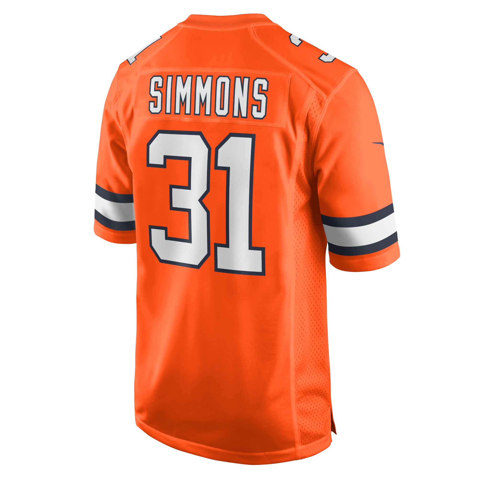 Denver Broncos Justin Simmons Orange Alternate Game NFL Jersey Men's