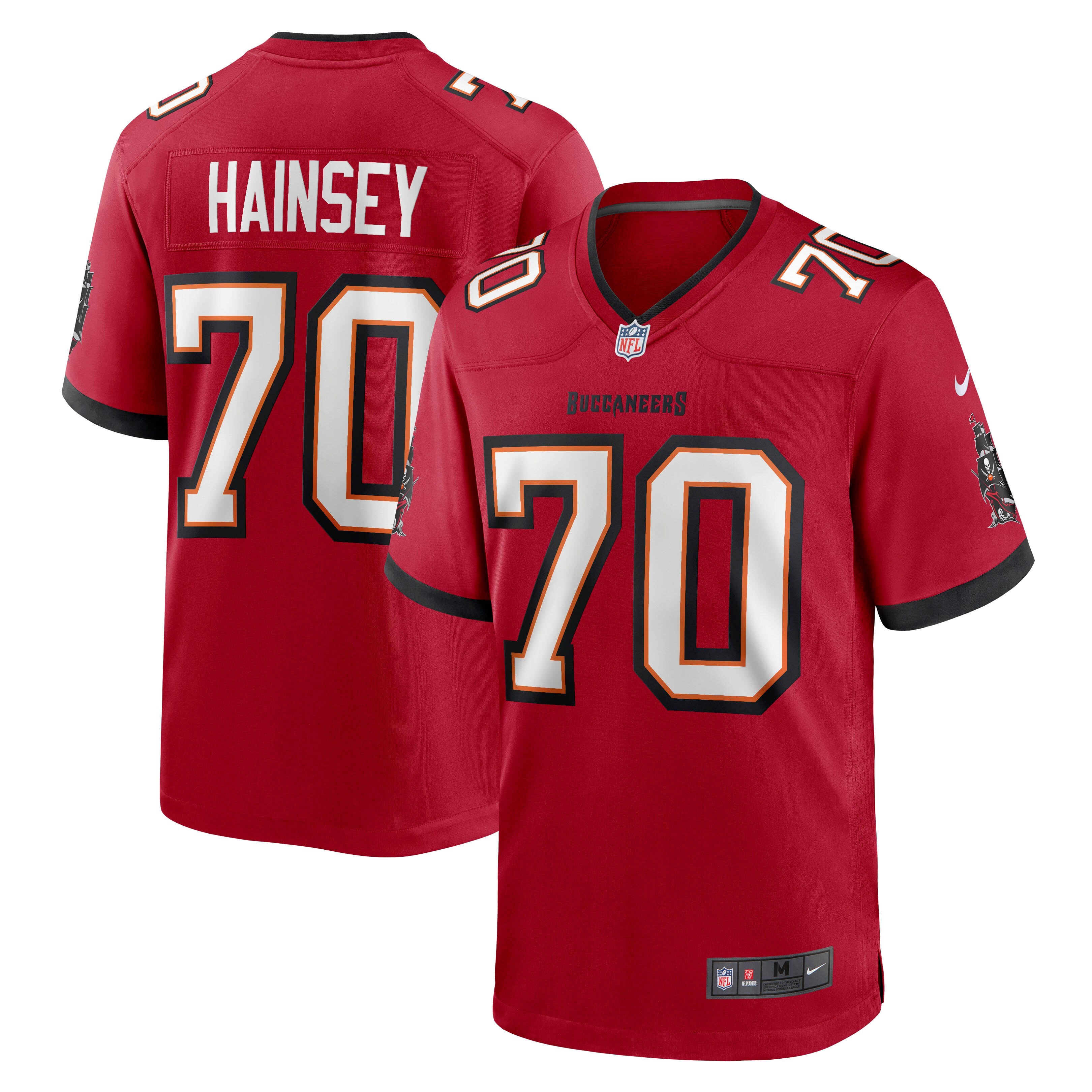 Tampa Bay Buccaneers Robert Hainsey Red Game NFL Jersey Men's