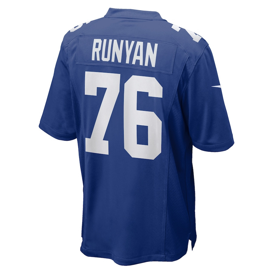 Jon Runyan 76 New York Giants Team Game Royal NFL Jersey Men's