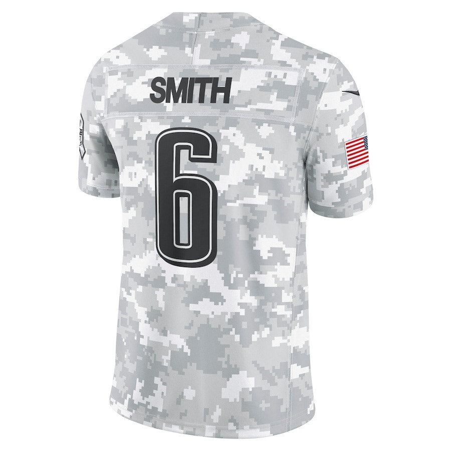 DeVonta Smith 6 Philadelphia Eagles 2024 Salute to Service Limited Arctic Camo NFL Jersey Men's