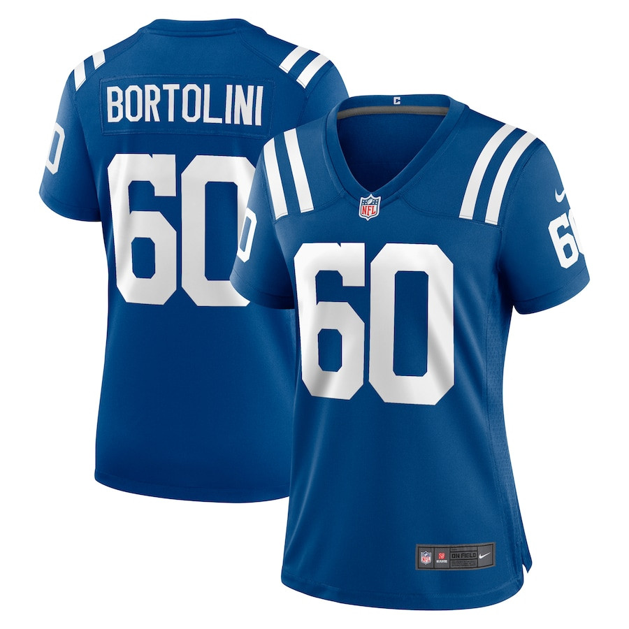 Tanor Bortolini 60 Indianapolis Colts Game Royal NFL Jersey Women's
