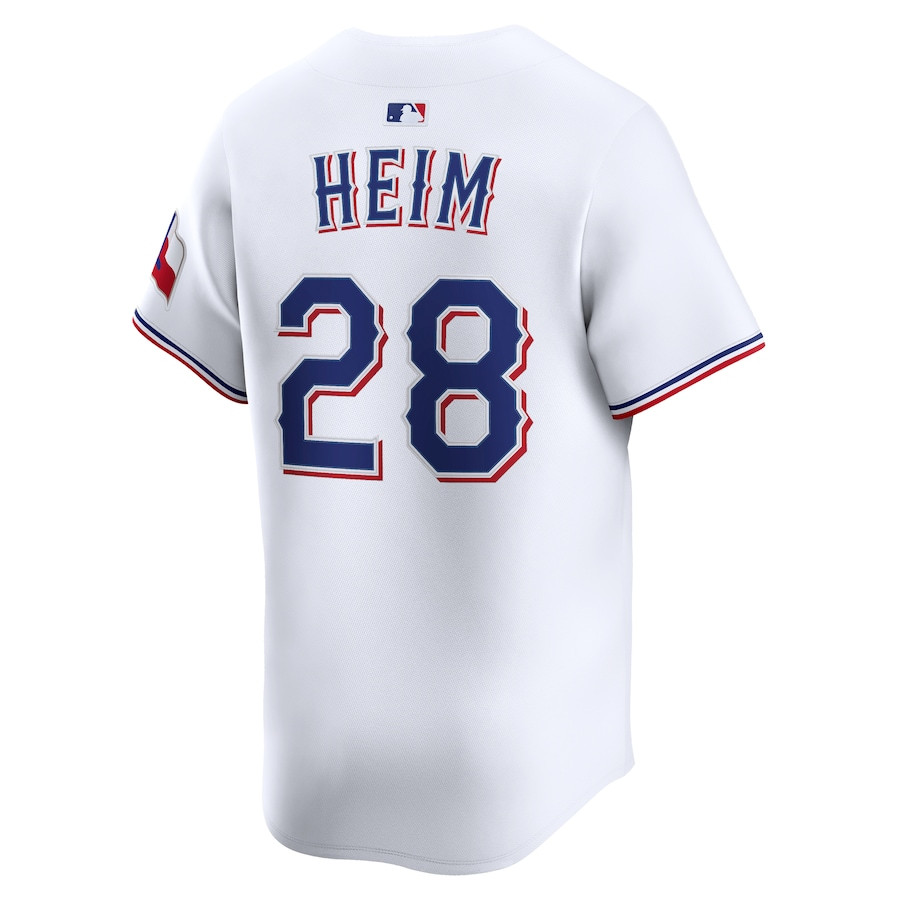 Jonah Heim 28 Texas Rangers Alternate Limited Player White MLB Jersey Men's