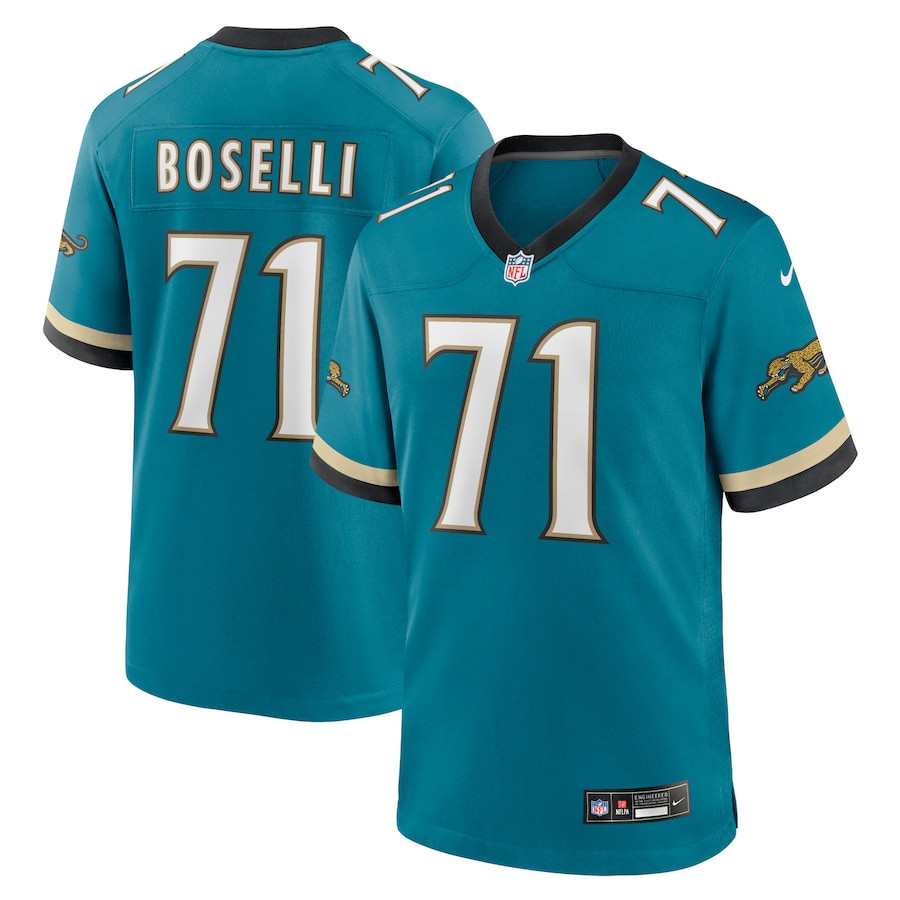 Tony Boselli 71 Jacksonville Jaguars Prowler Throwback Player Game Teal NFL Jersey Men's