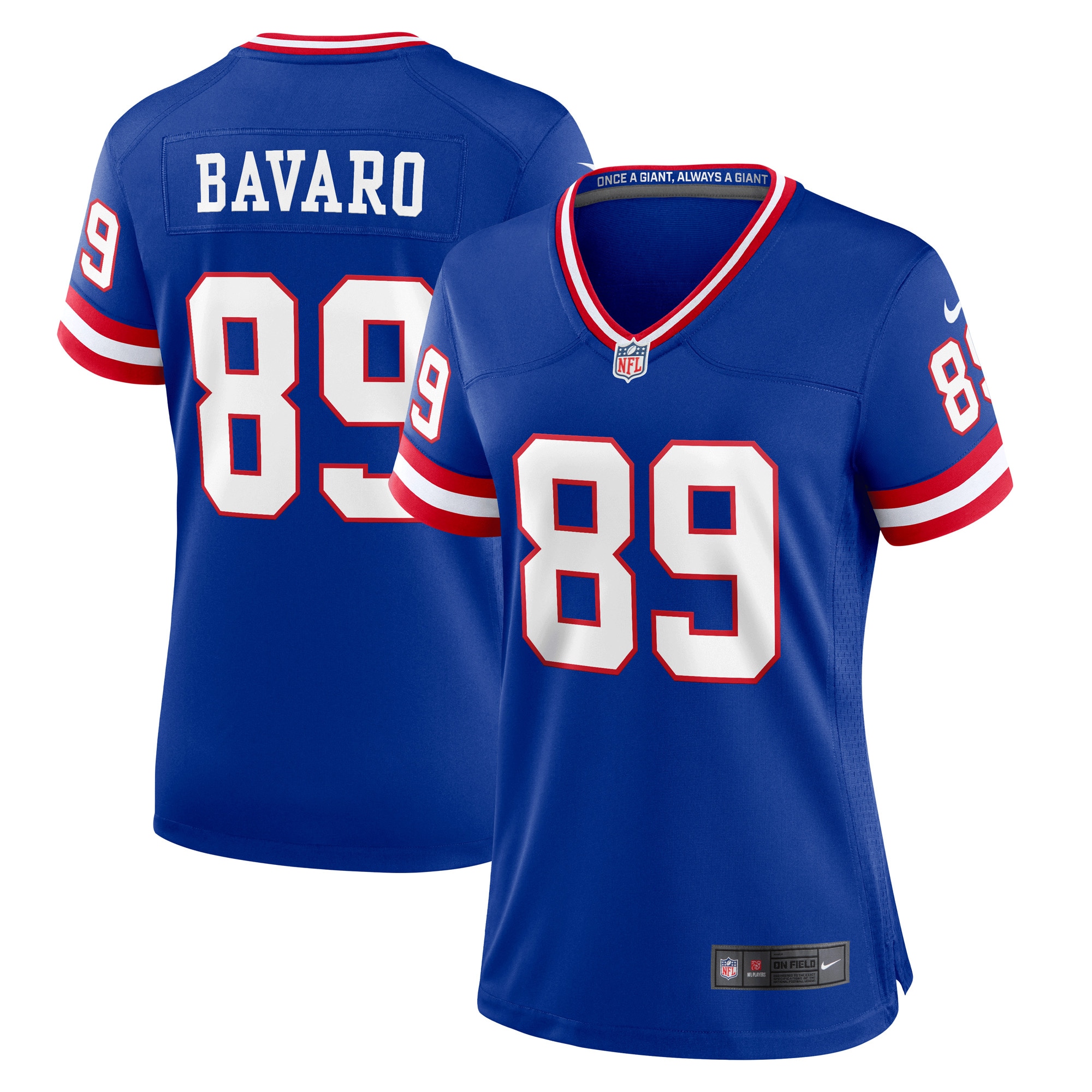 New York Giants Mark Bavaro Royal Classic Retired Player Game NFL Jersey Women's