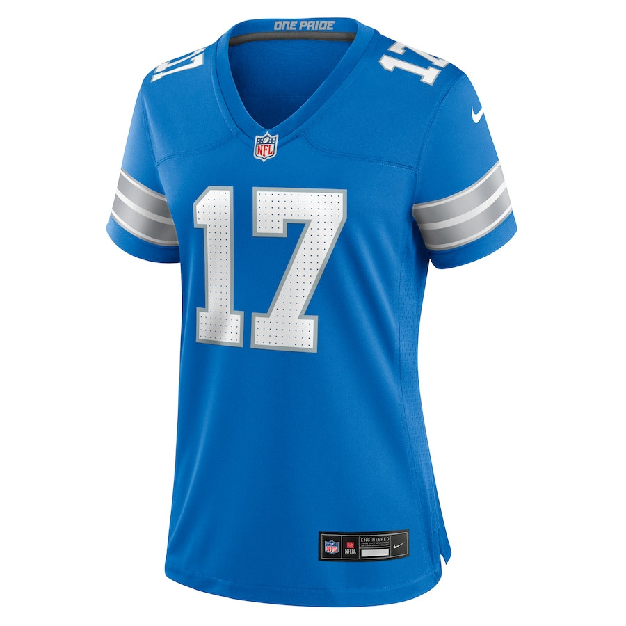 Michael Badgley 17 Detroit Lions Team Game Blue NFL Jersey Women's