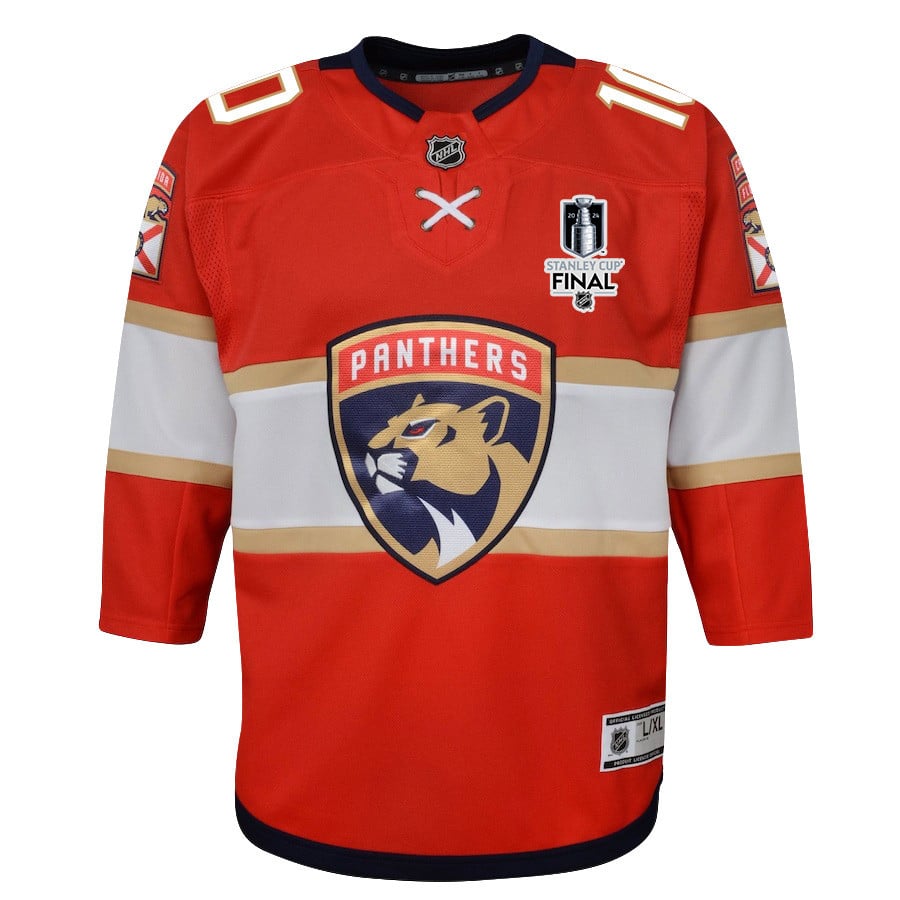 Vladimir Tarasenko 10 Florida Panthers 2024 STANLEY CUP Final Home Breakaway Red NHL Jersey Youth