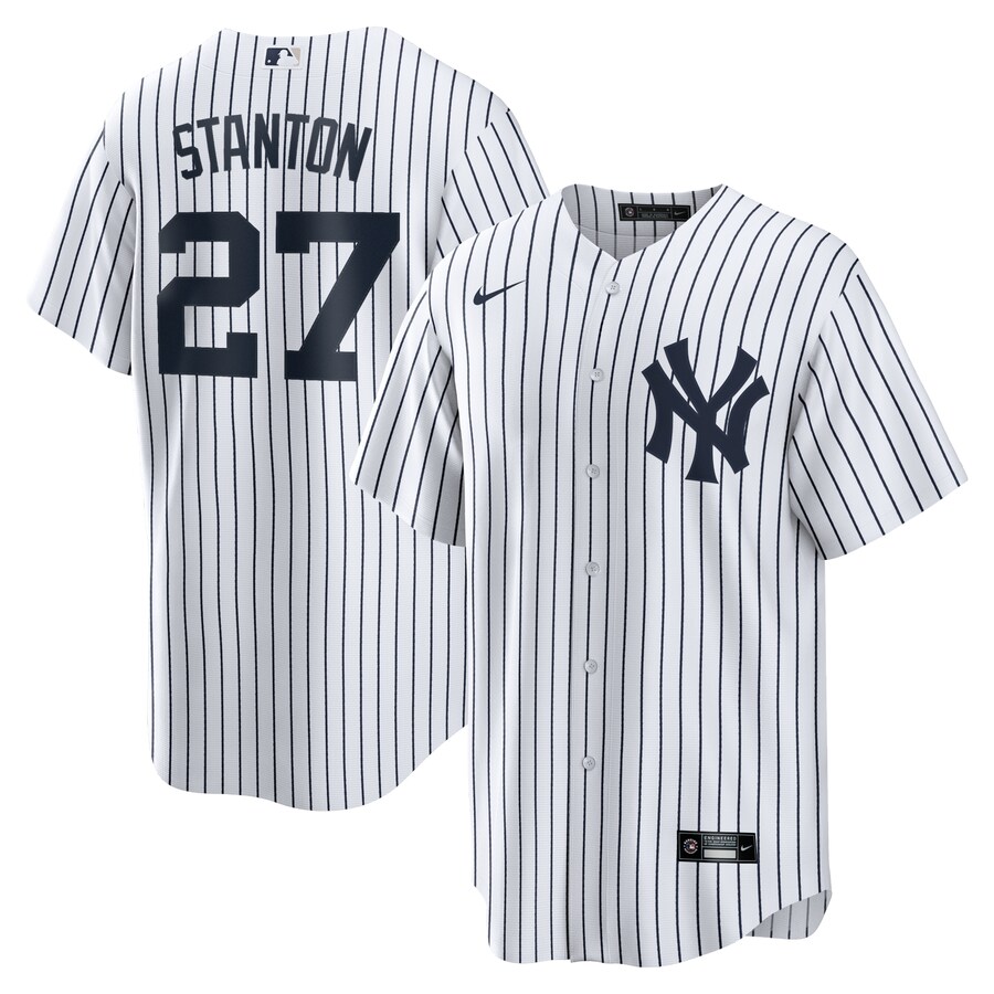 Giancarlo Stanton New York Yankees Home Player Name Jersey White