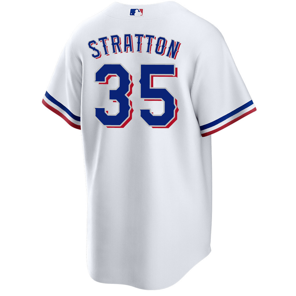 Chris Stratton 35 Texas Rangers 2023 World Series Stitched White MLB Jersey Men's