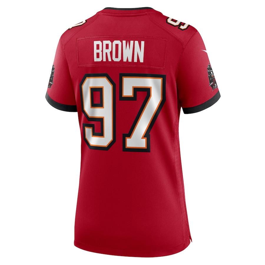 Earnest Brown IV 97 Tampa Bay Buccaneers Game Red NFL Jersey Women's