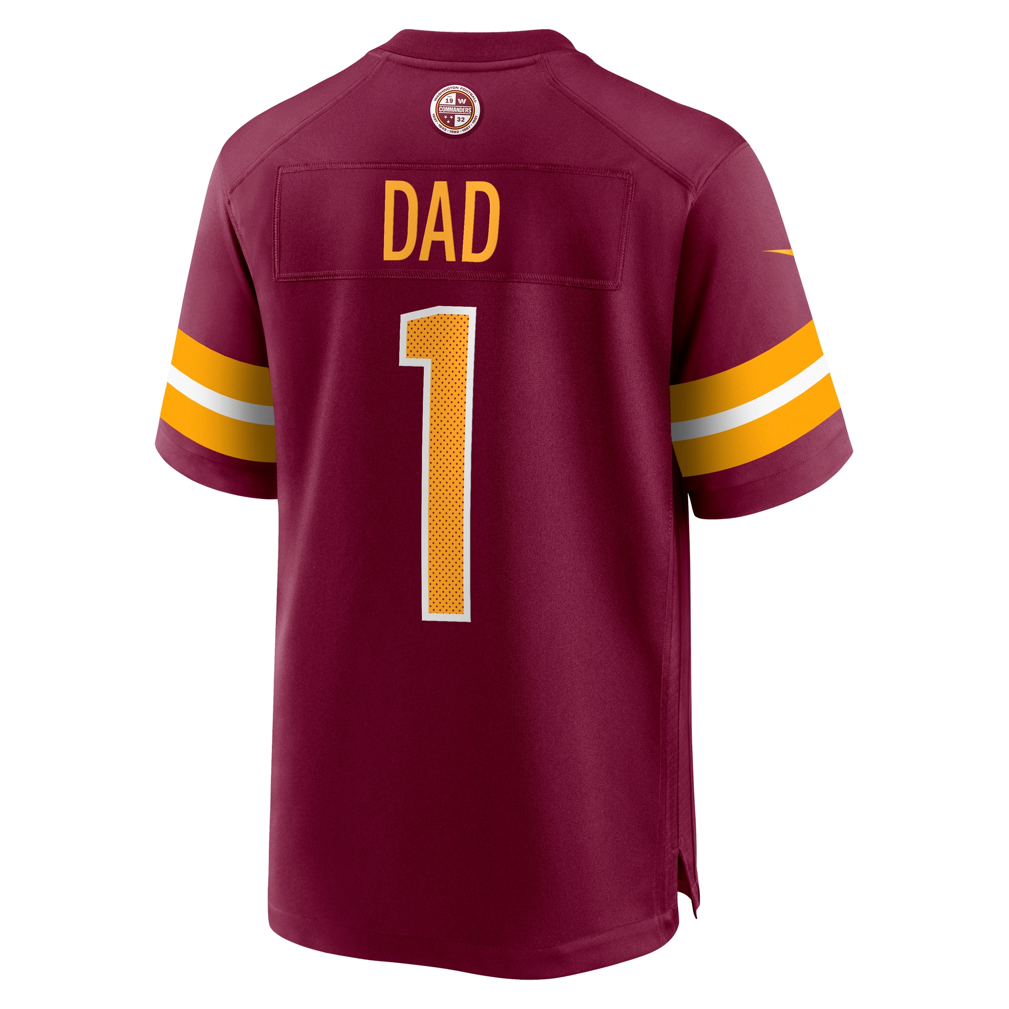 Washington Commanders Number 1 Dad Burgundy Game NFL Jersey Men's