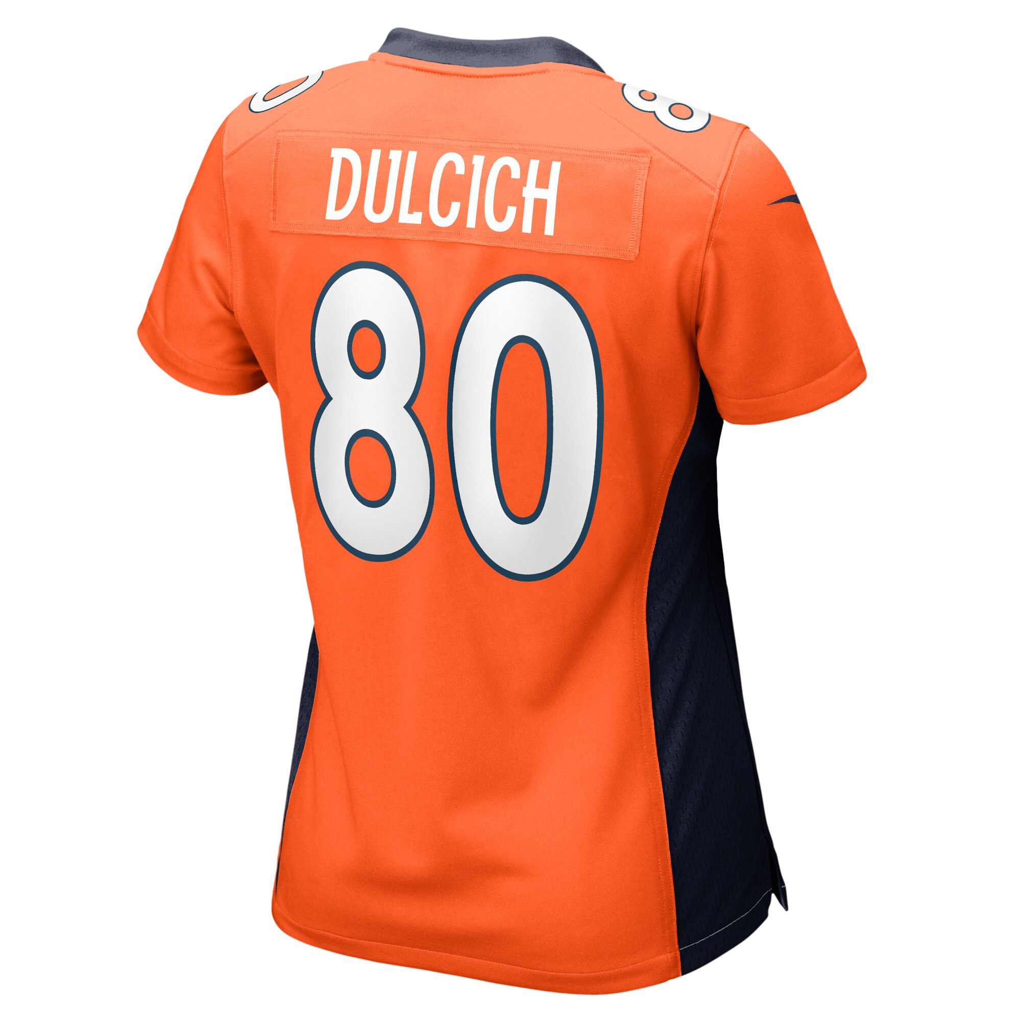 Denver Broncos Greg Dulcich Orange Game Player NFL Jersey Women's