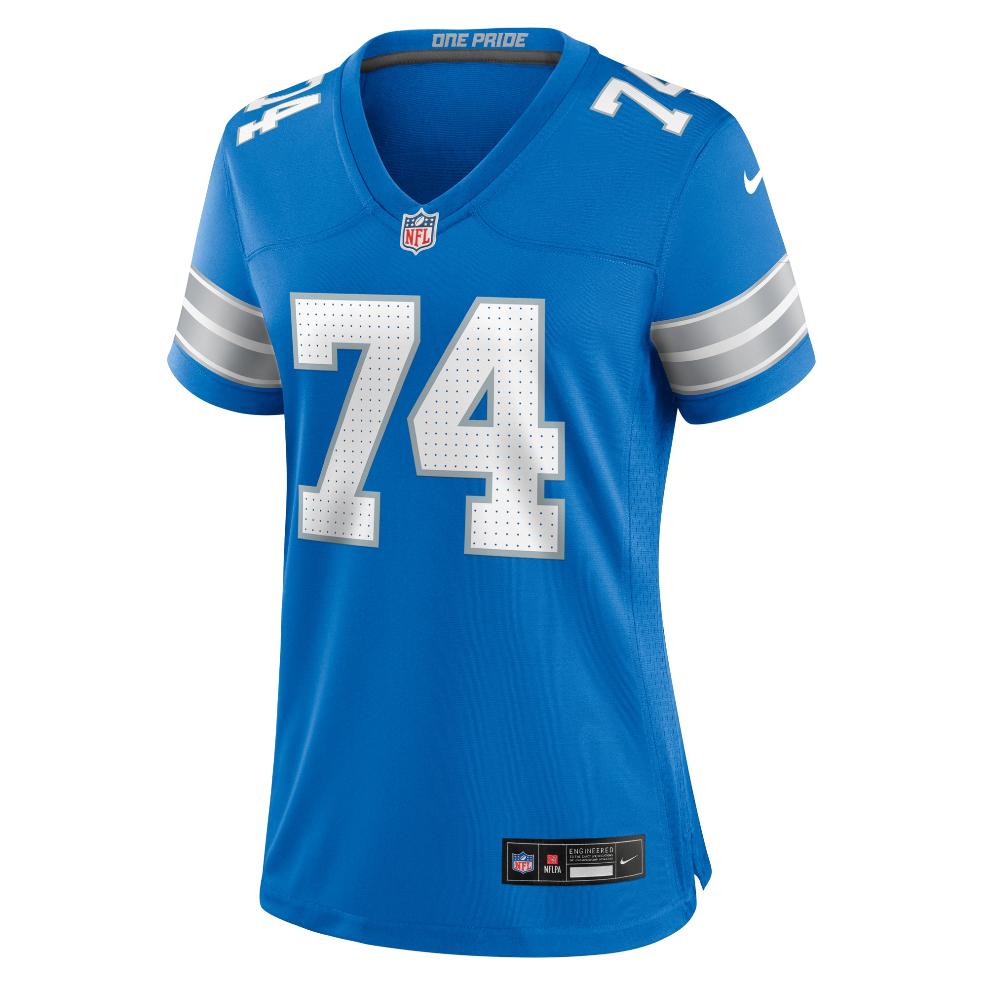 Detroit Lions Kayode Awosika Blue Team Game NFL Jersey Women's